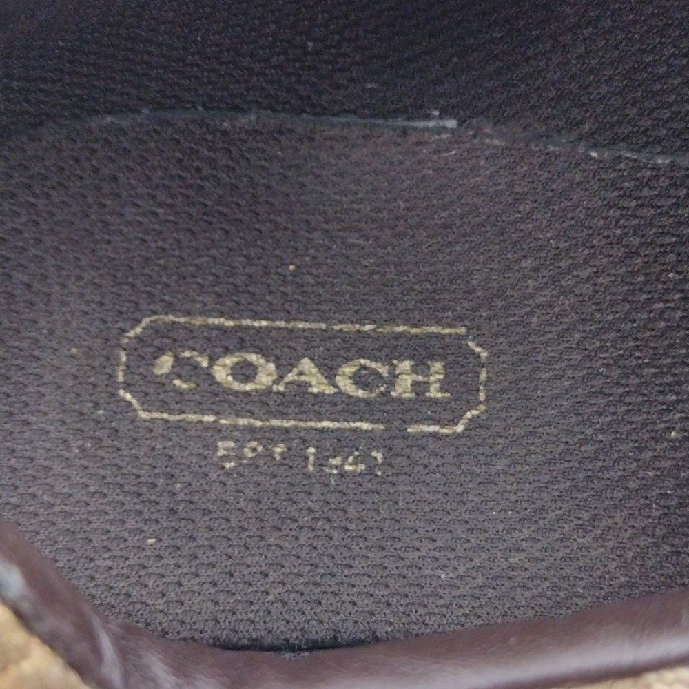Coach Jayme Brown Suede Signature Canvas Metallic Detail Lace Up Sneaker - Picture 10 of 16